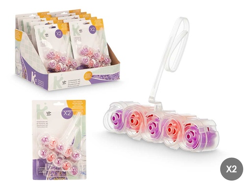 Set 2pzs bolas WC lavanda 50gr: Frescura y limpieza duradera