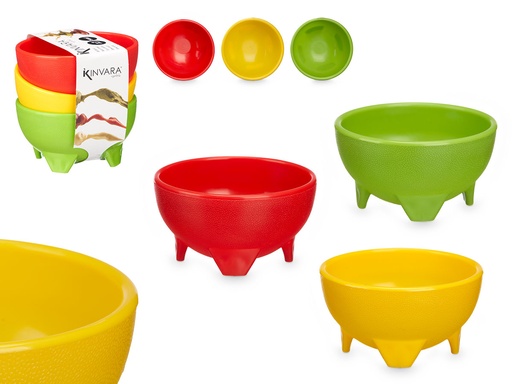 Set 3 bol de salsas 12,5cm: Ideal para servir con estilo y comodidad