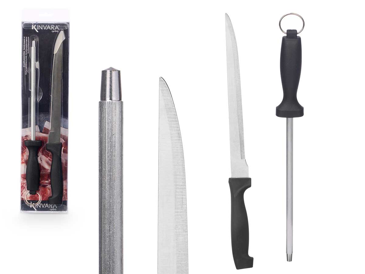 Set cuchillo jamonero afilador: Corte perfecto y precisión garantizada
