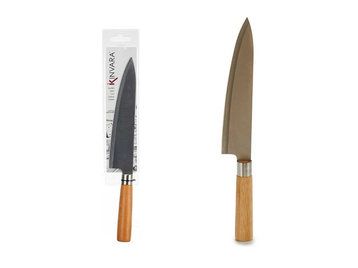 Cuchillo grande de mango de madera: cortes precisos y duraderos