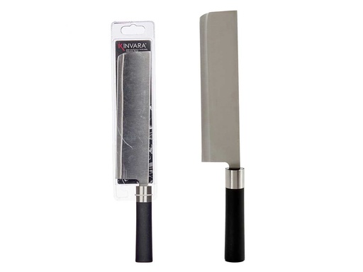 Cuchillo hacha acero con mango negro resistente y elegante