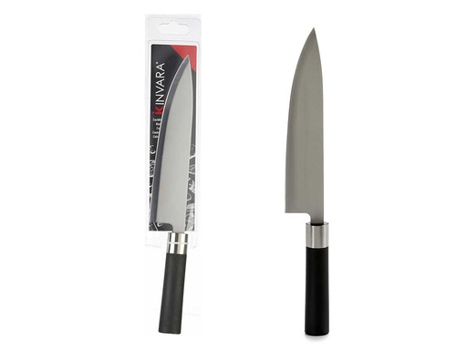 Cuchillo grande acero con mango negro: durabilidad y estilo premium