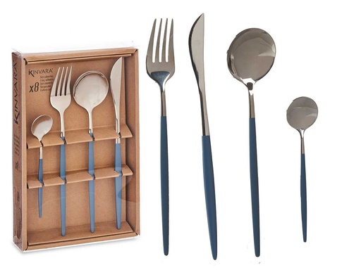 Set cubiertos 8pcs plata gris: Elegancia y calidad para tu mesa