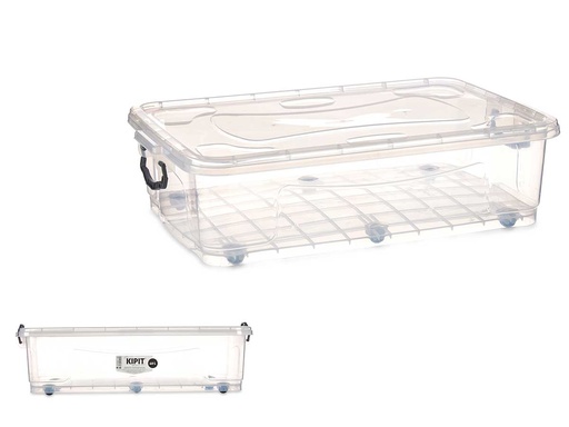 Bajo cama 6 ruedas transparente 40L: organización y ahorro de espacio